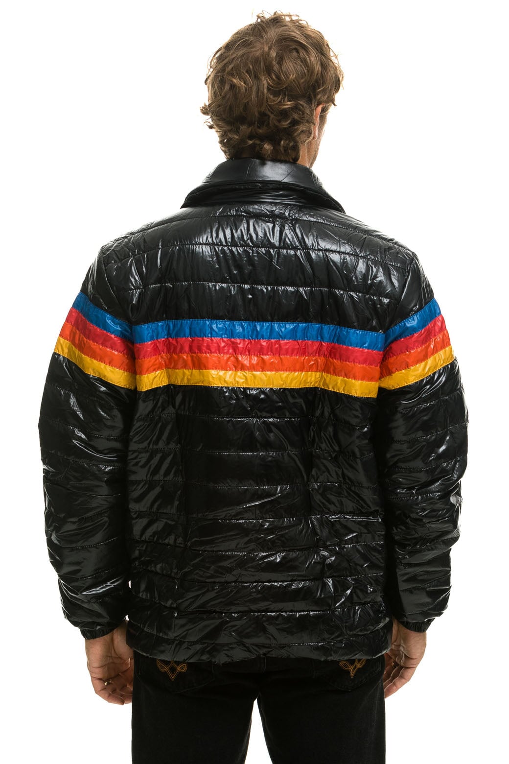 4 STRIPE TRAVELER JACKET - GLOSSY BLACK - Image 5