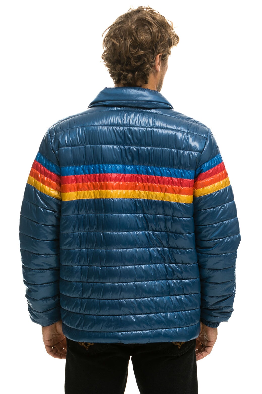 4 STRIPE TRAVELER JACKET - GLOSSY DEEP BLUE - Image 5