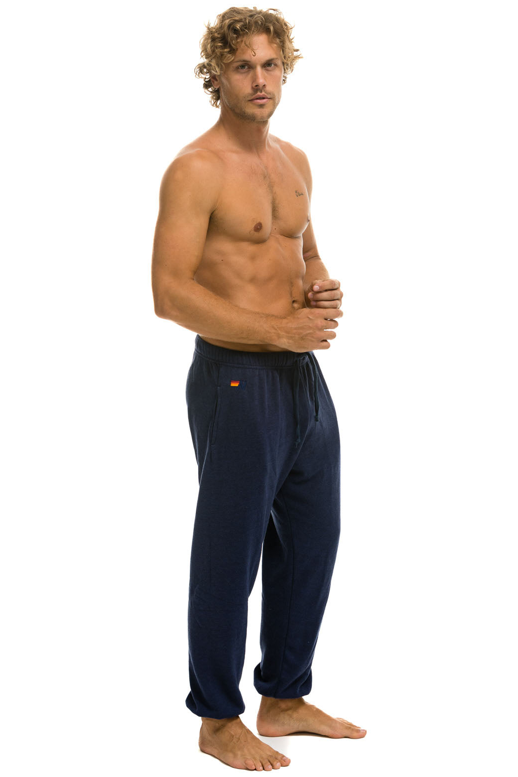 5 STRIPE SWEATPANTS - NAVY - Image 3