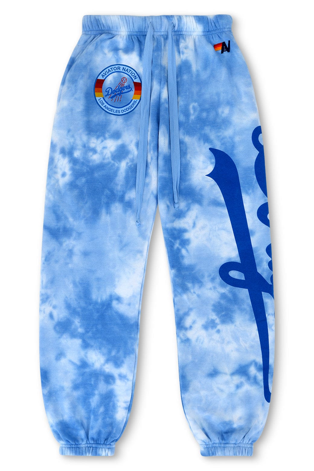 LOS ANGELES DODGERS HAND DYED SWEATPANTS - TIE DYE BLUE - Image 7