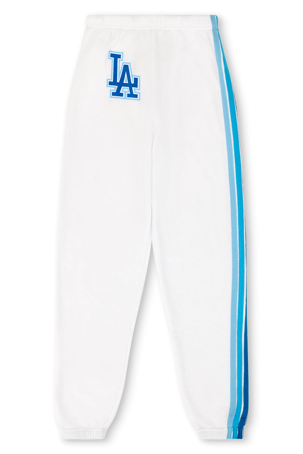 LOS ANGELES DODGERS 5 STRIPE SWEATPANTS - WHITE // BLUE - Image 5