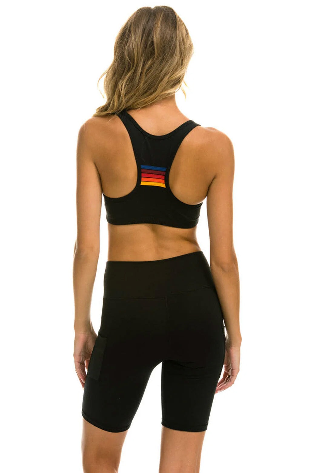 8 INCH CARGO POCKET HI-RISE BIKER SHORT - BLACK - Image 4