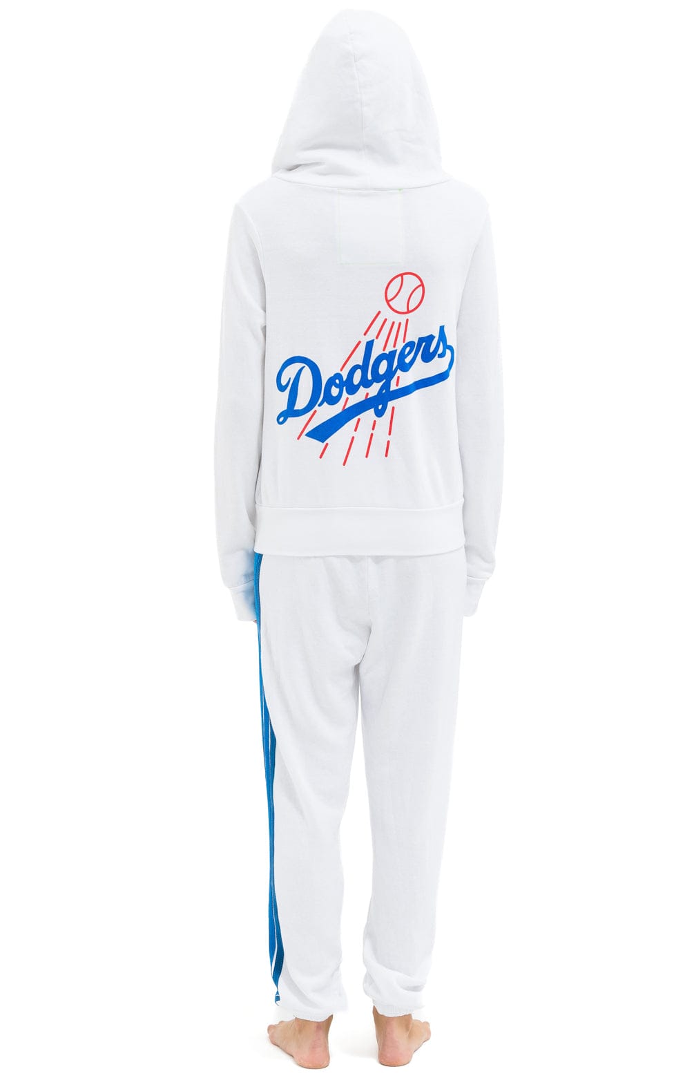 LOS ANGELES DODGERS 5 STRIPE SWEATPANTS - WHITE // BLUE - Image 3