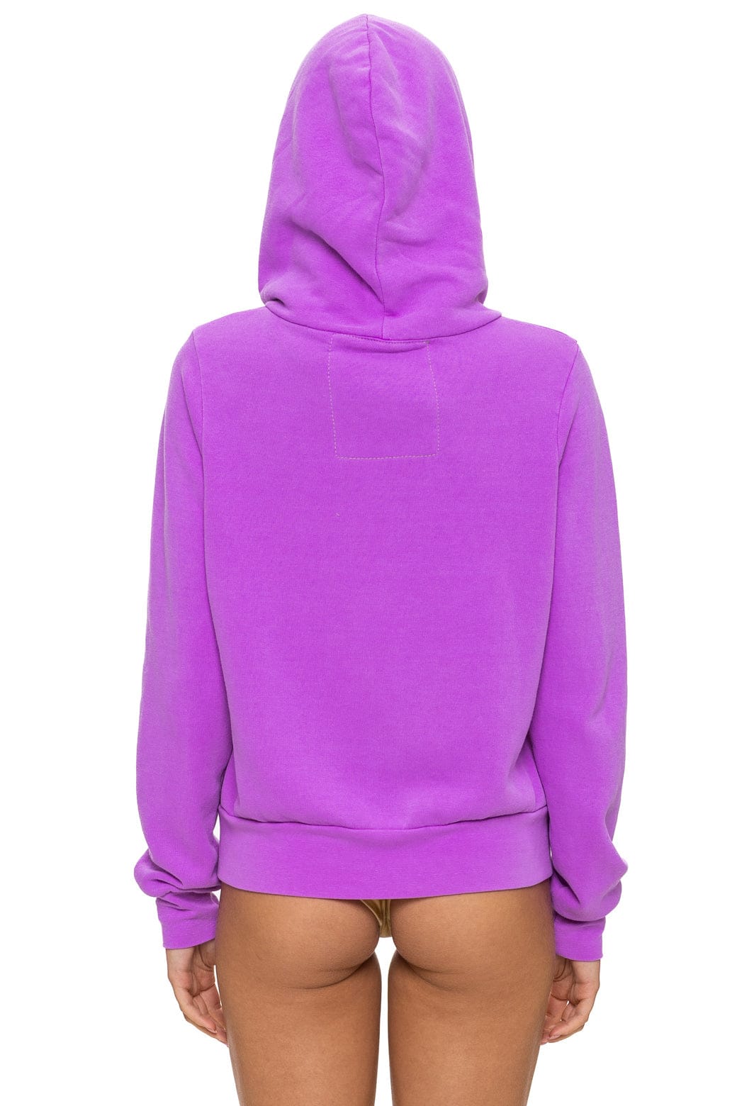 MOUNTAIN STITCH CHEVRON 4 ZIP HOODIE - NEON PURPLE - Image 6