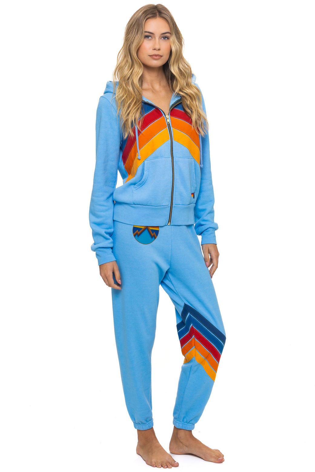 ALL SEASONS CIRCLE CHEVRON SWEATPANTS - SKY - Image 4