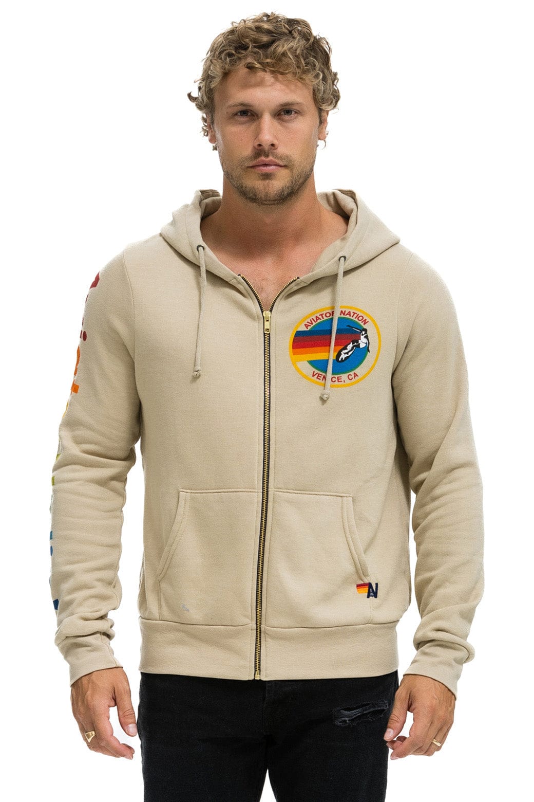 AVIATOR NATION HOODIE - SAND - Image 2
