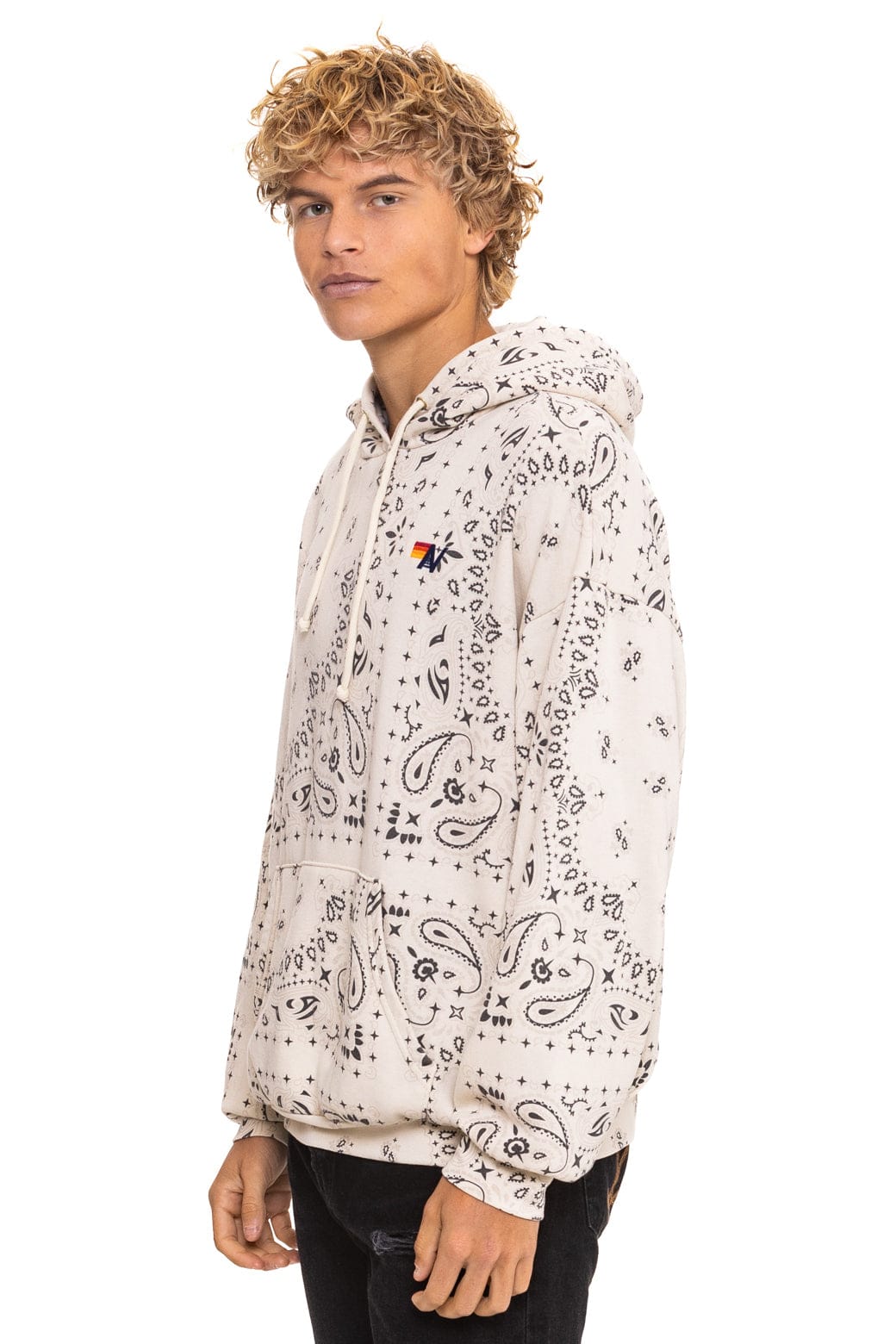 BANDANA RELAXED PULLOVER HOODIE - VINTAGE WHITE - Image 4