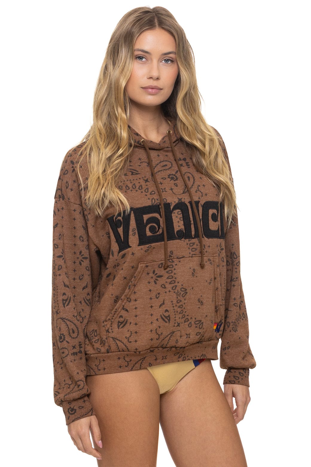 BANDANA VENICE RELAXED PULLOVER HOODIE - CINNAMON - Image 7