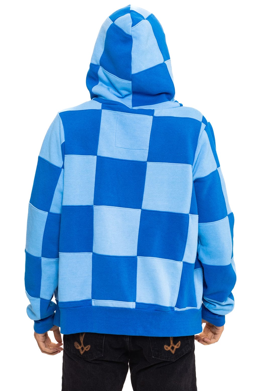 CHECK QUILT ZIP HOODIE - SKY // ADVENTURE BLUE - Image 12