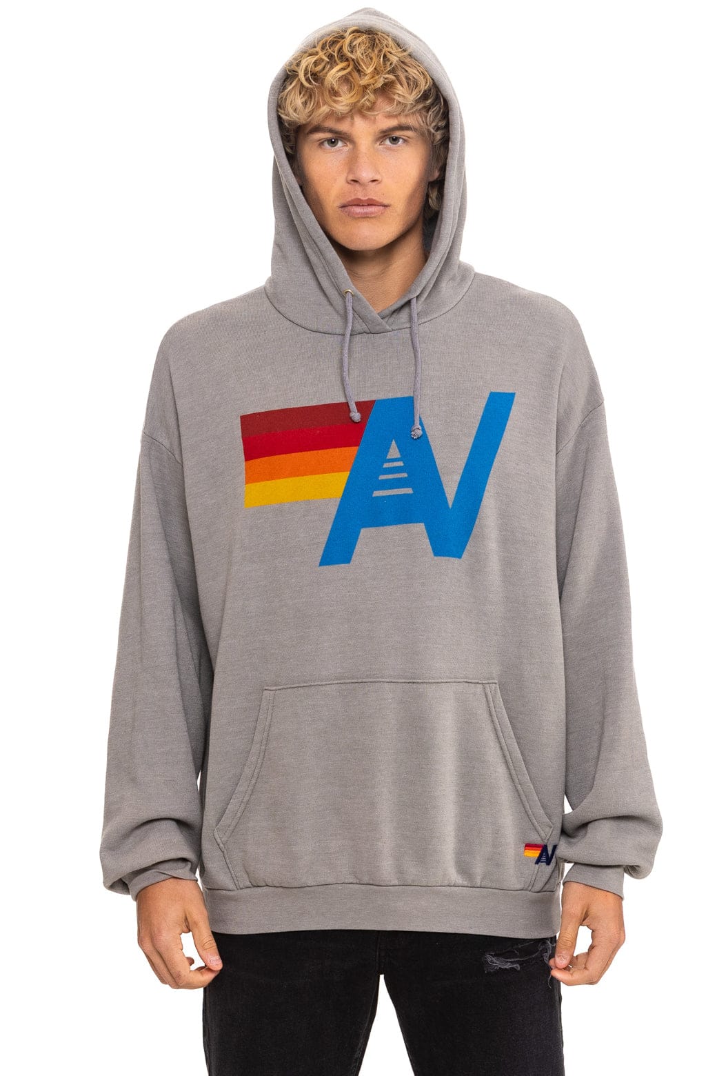 LOGO PULLOVER RELAXED HOODIE - SLATE - Image 2