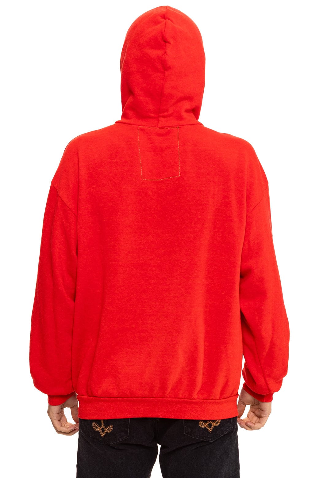 MOUNTAIN STITCH CHEVRON PULLOVER HOODIE RELAXED - RED - Image 11
