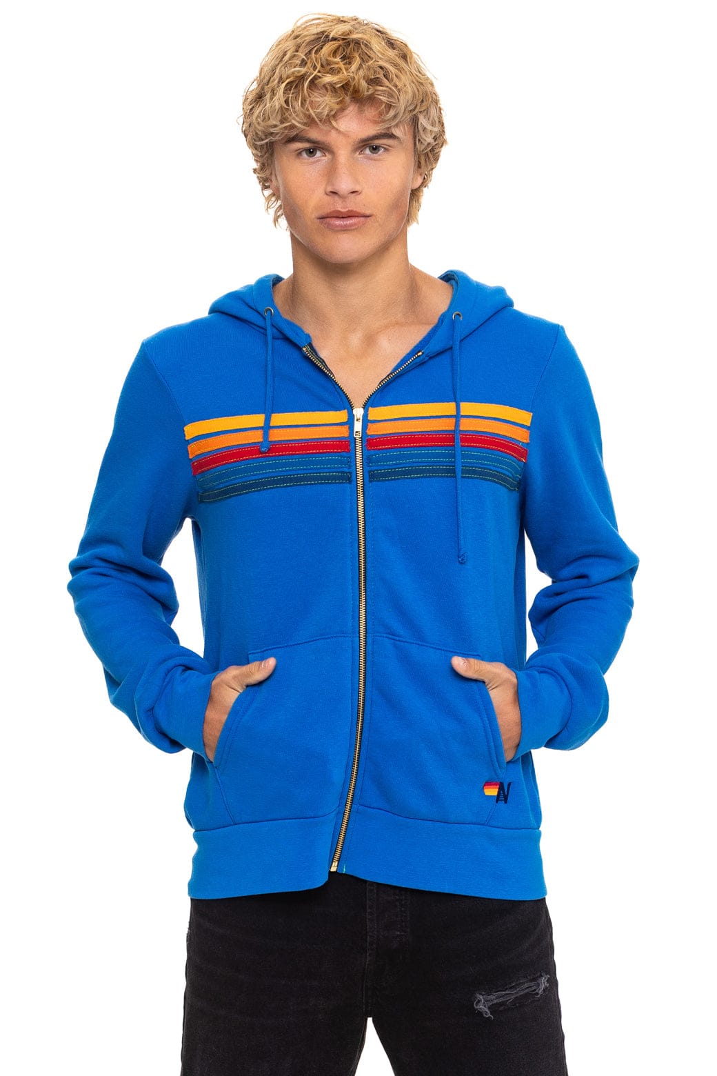 5 STRIPE HOODIE - ADVENTURE BLUE - Image 2