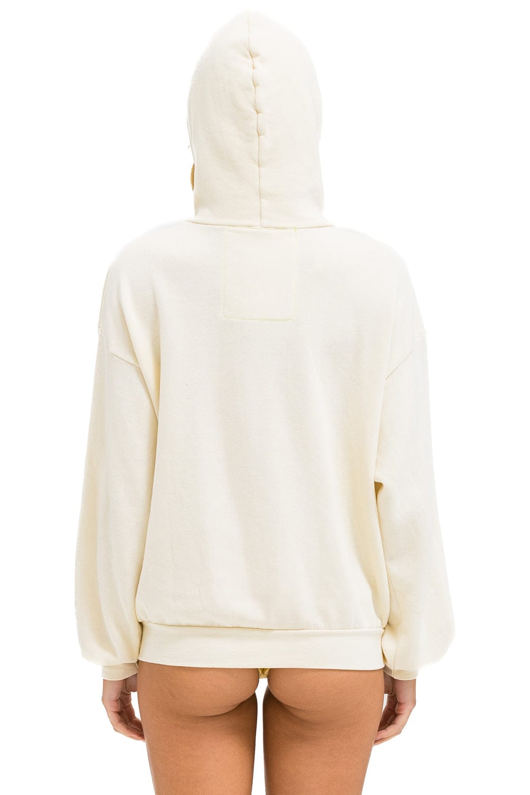 5 STRIPE RELAXED ZIP HOODIE - VINTAGE WHITE // WHITE // GREY - Image 7