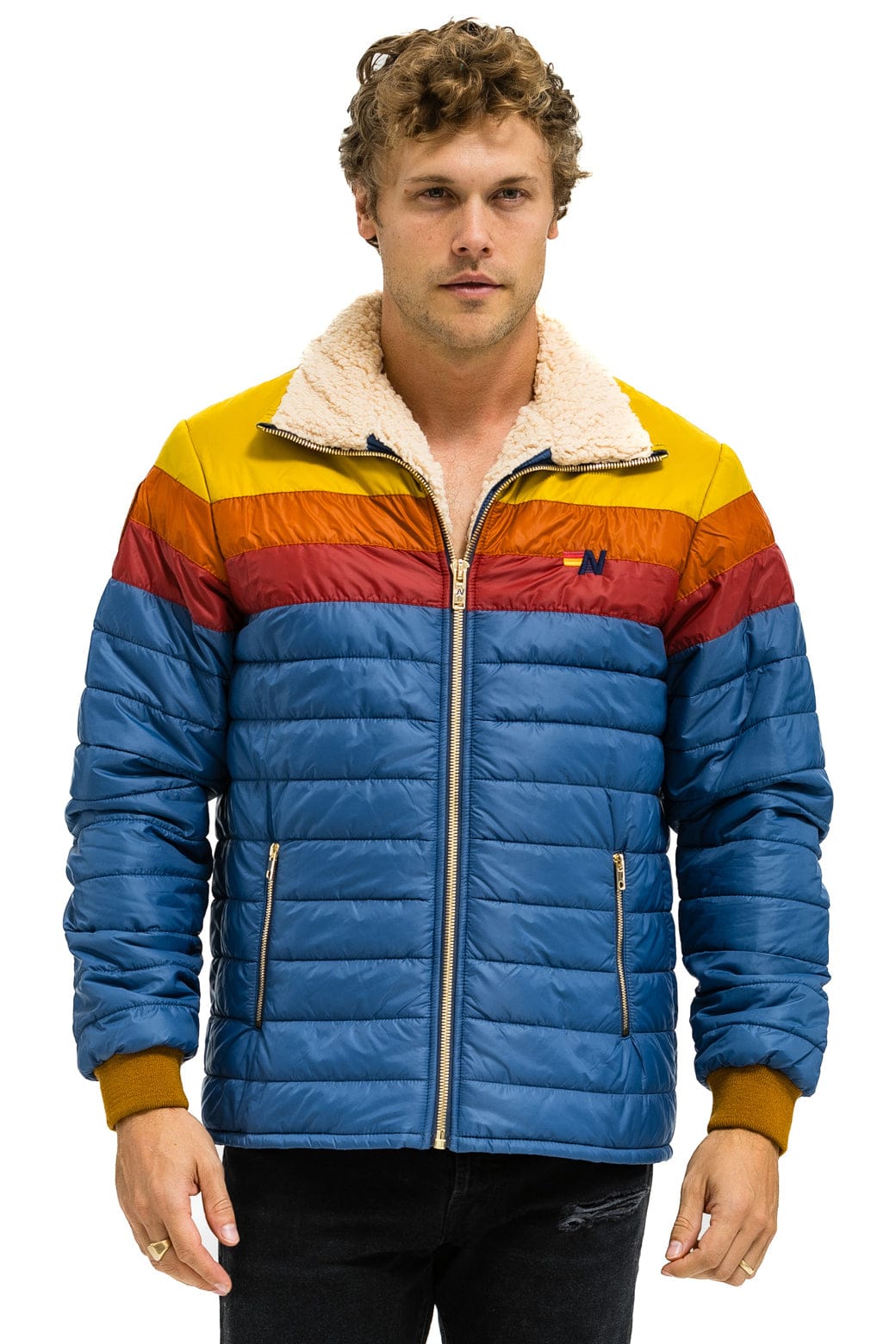 UNISEX TRAVELER LIGHTWEIGHT JACKET - SEA // RED - Image 10