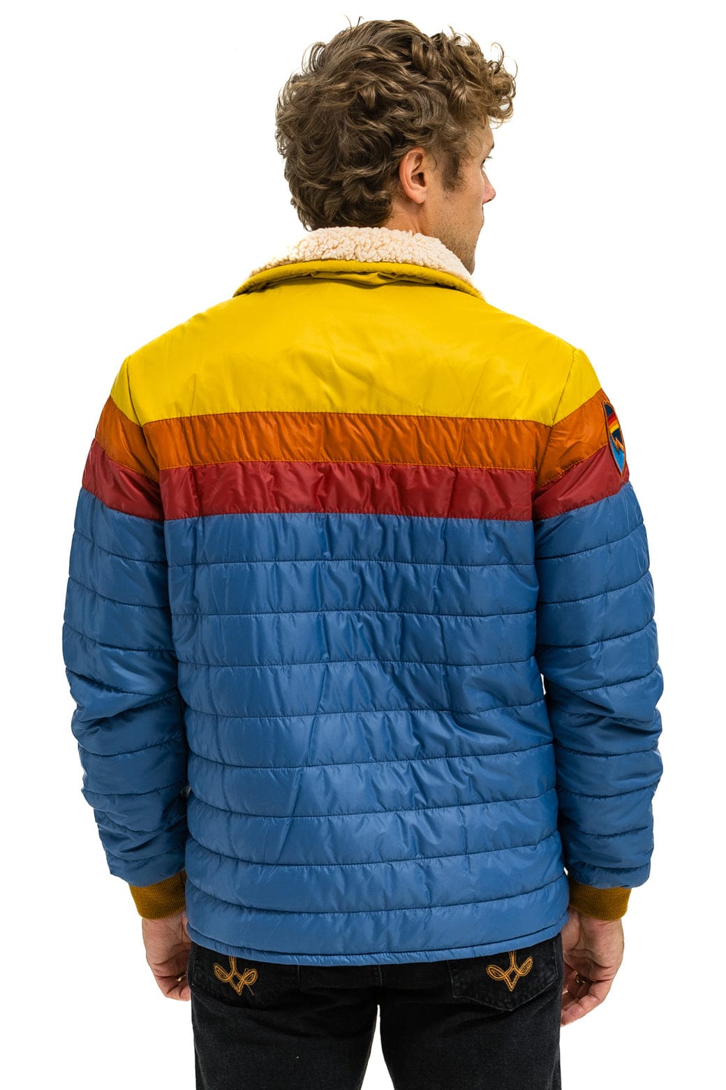 UNISEX TRAVELER LIGHTWEIGHT JACKET - SEA // RED - Image 12