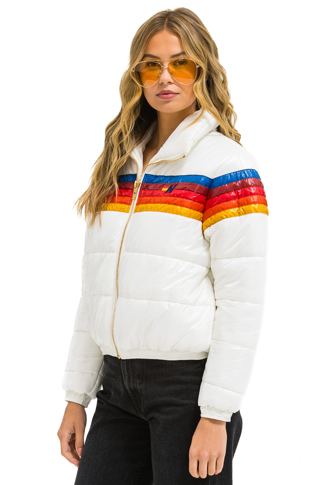 5 STRIPE APRES JACKET - GLOSSY WHITE - Image 4
