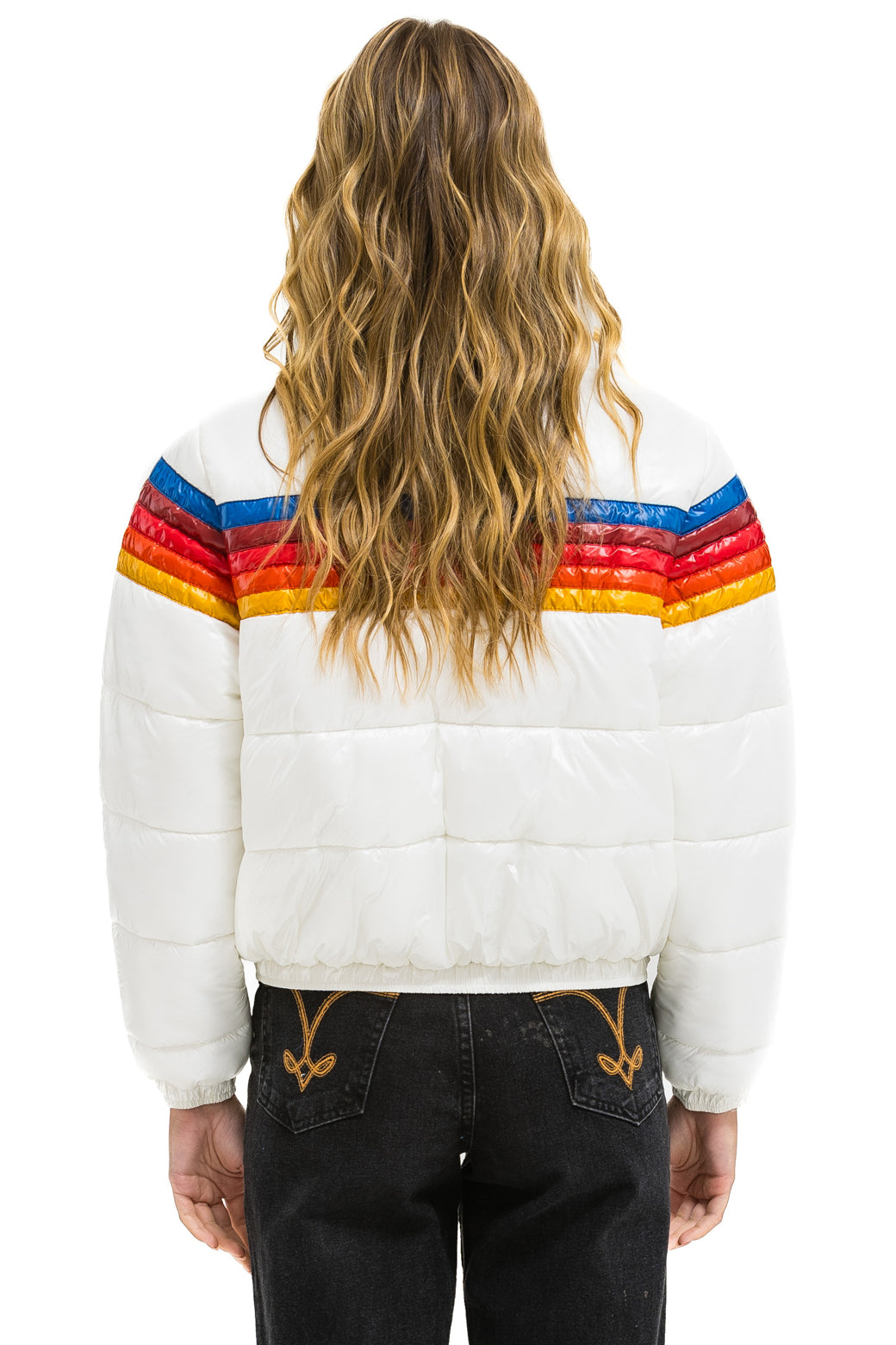 5 STRIPE APRES JACKET - GLOSSY WHITE - Image 5