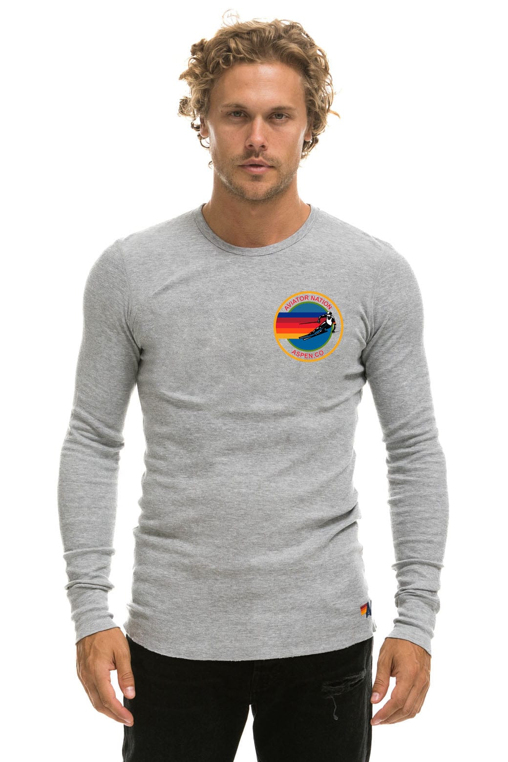 AVIATOR NATION ASPEN THERMAL - HEATHER GREY - Image 2