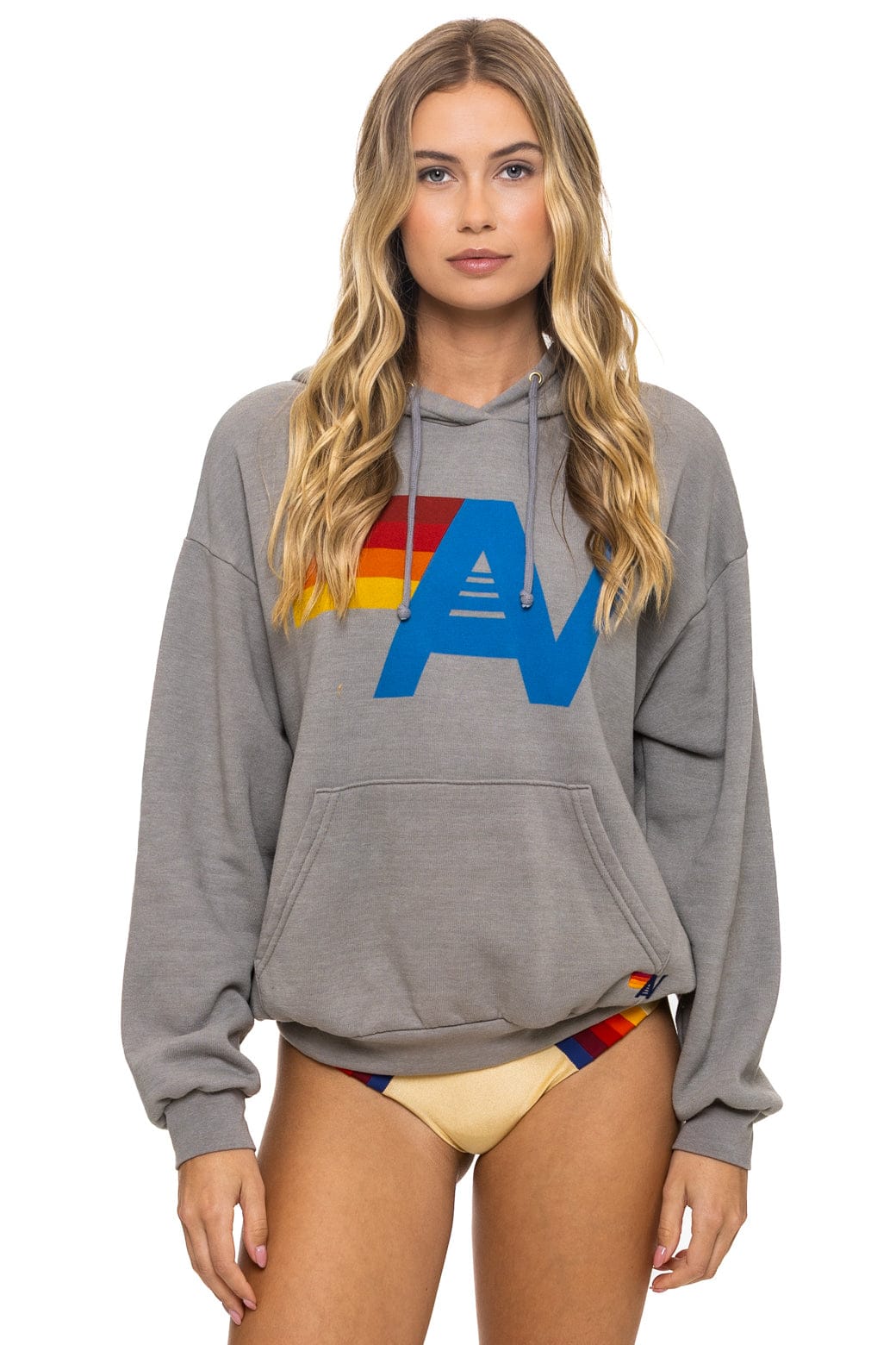 LOGO PULLOVER RELAXED HOODIE - SLATE - Image 5