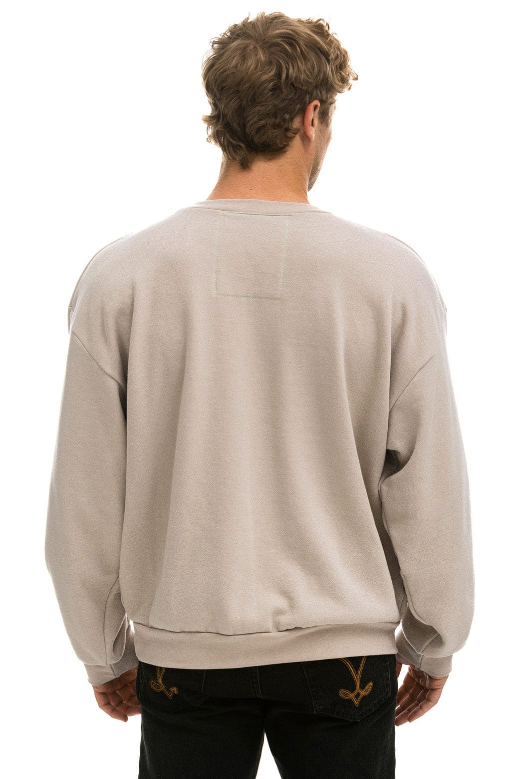 BOLT RELAXED CREW SWEATSHIRT - SAND // MOCHA - Image 3