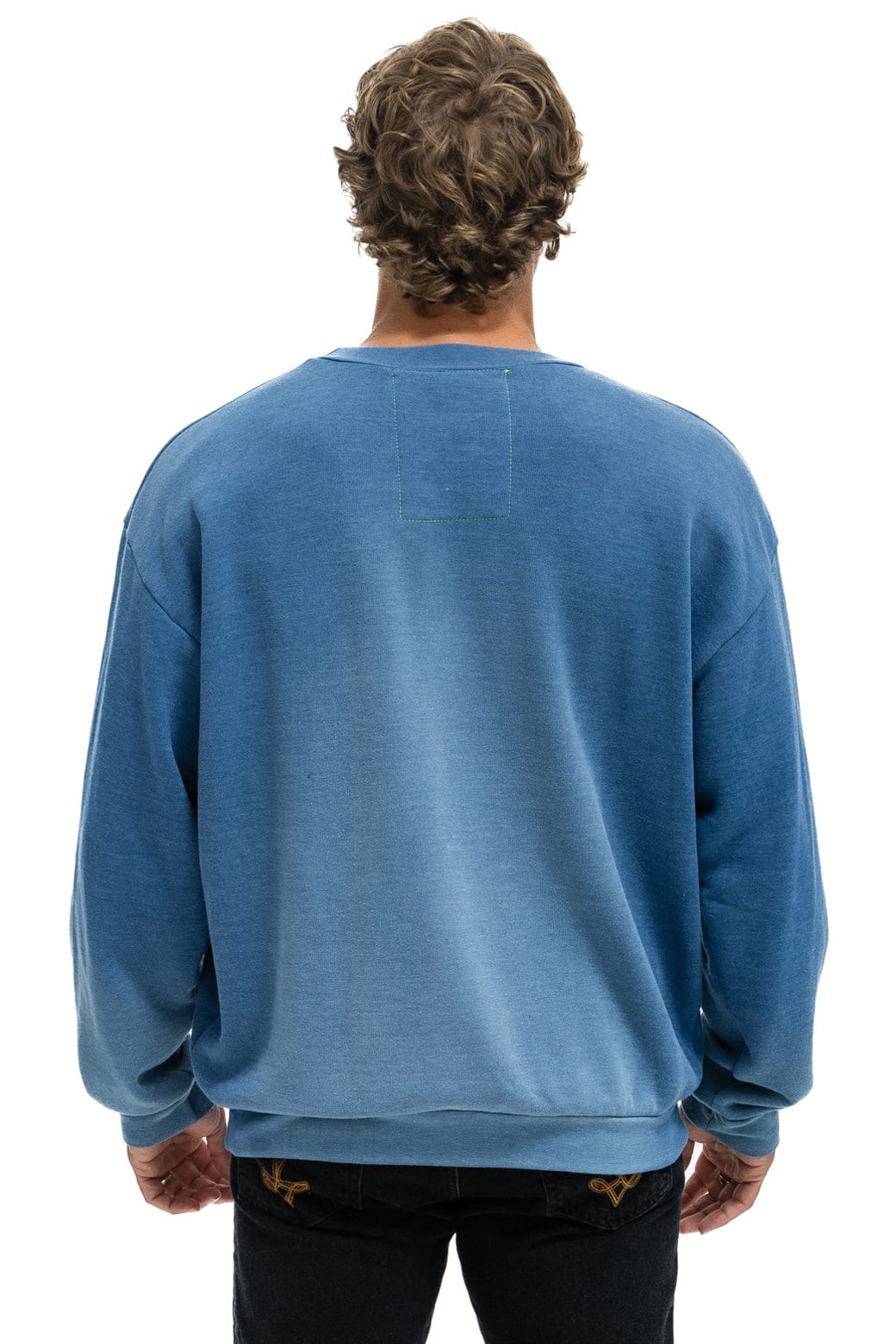 BOLT STITCH 2 RELAXED CREW SWEATSHIRT - FADED WATER - Image 8