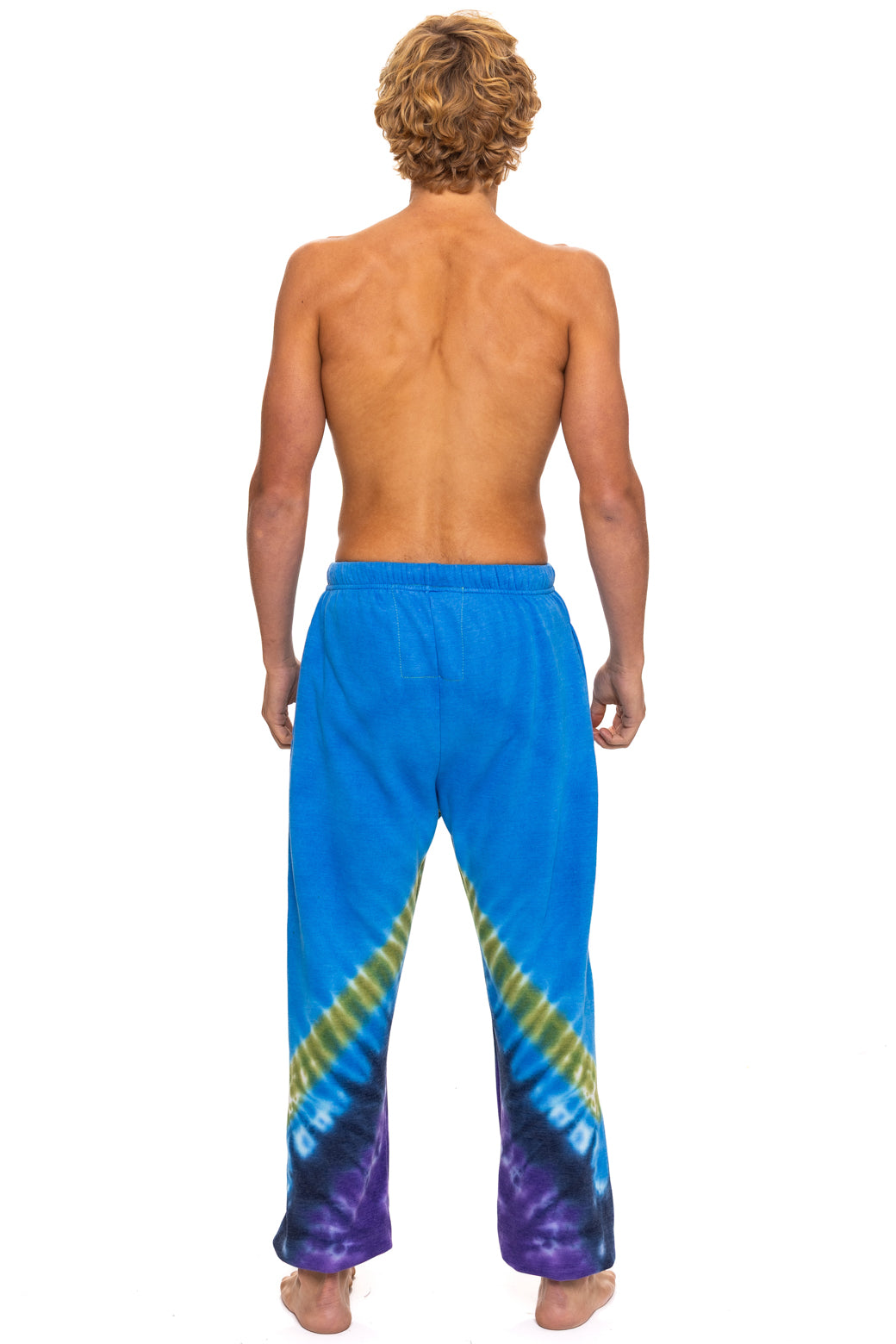 HAND DYED V SWEATPANTS - TIE DYE OCEAN // PURPLE - Image 7