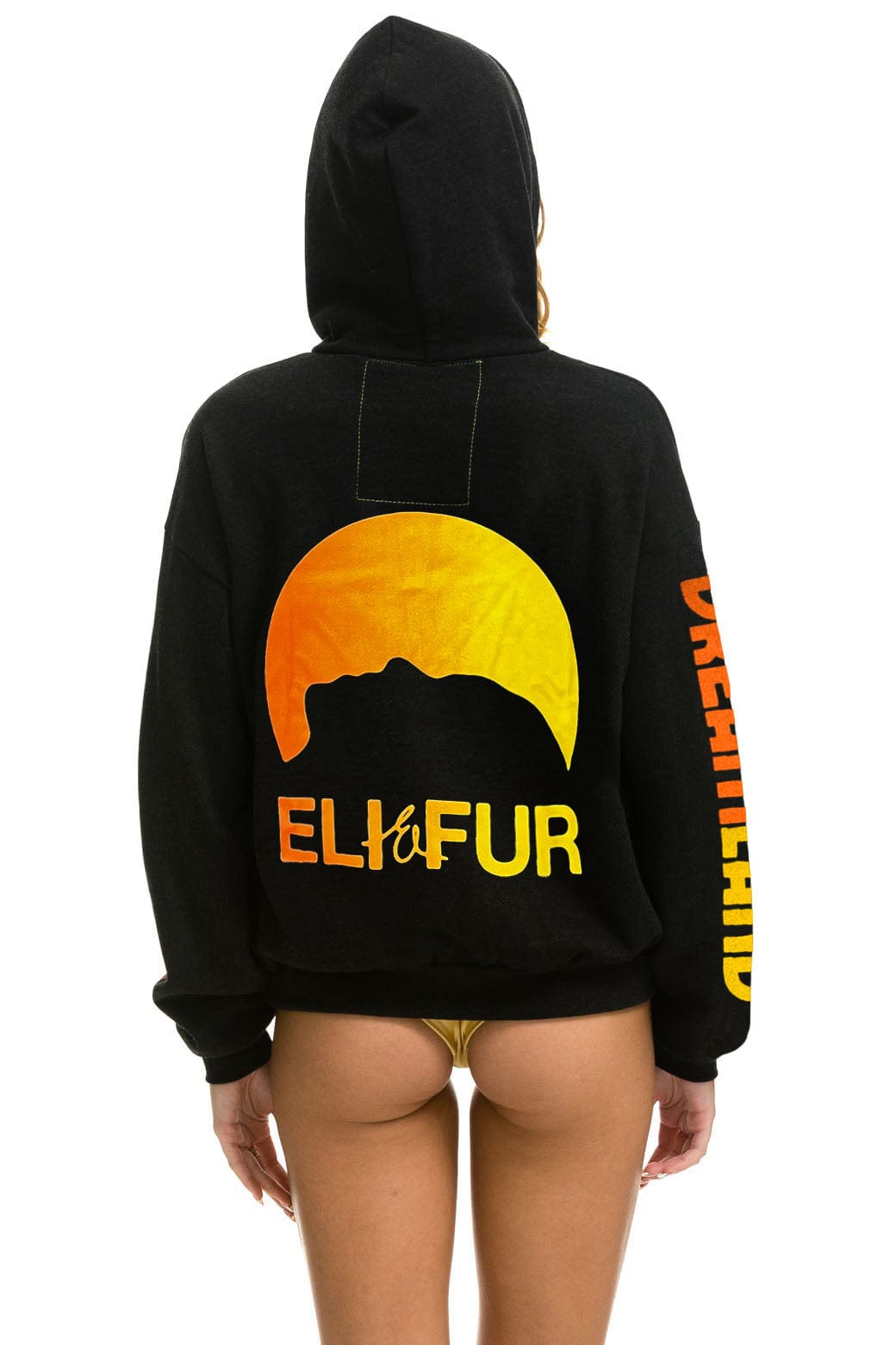 ELI & FUR DREAMLAND RELAXED PULLOVER HOODIE - BLACK - Image 2