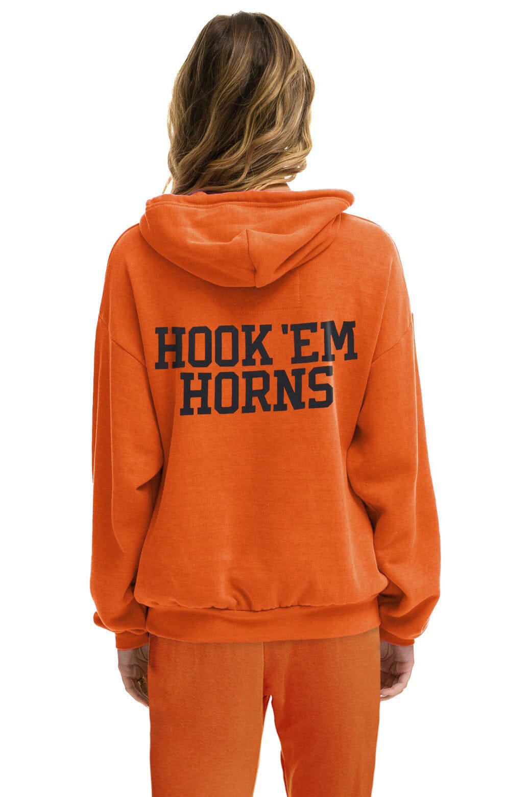 UNIVERSITY OF TEXAS CIRCLE PRINT PULLOVER HOODIE RELAXED - BURNT ORANGE - Image 2