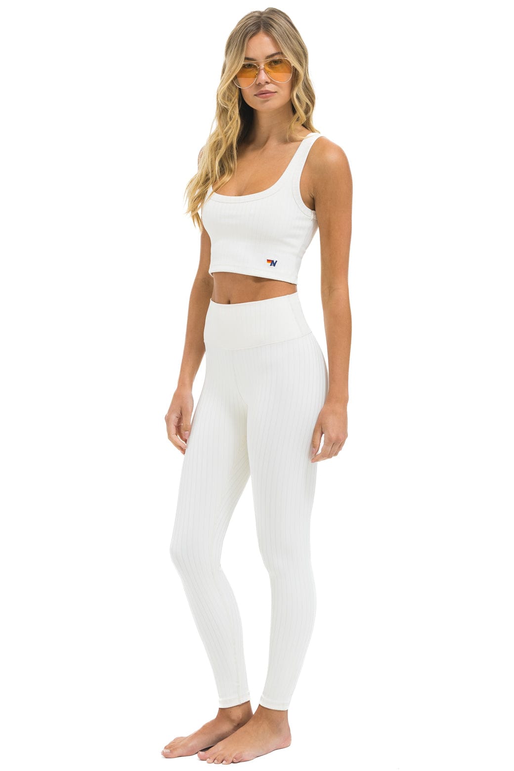 WIDE RIB FULL LENGTH HI-RISE LEGGINGS - VINTAGE WHITE - Image 4