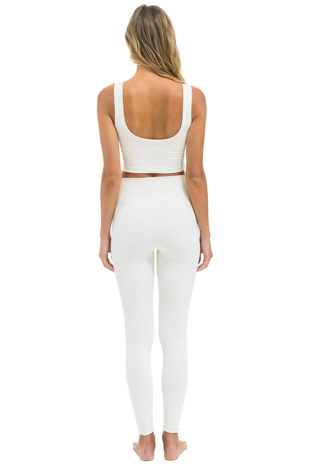 WIDE RIB FULL LENGTH HI-RISE LEGGINGS - VINTAGE WHITE - Image 3