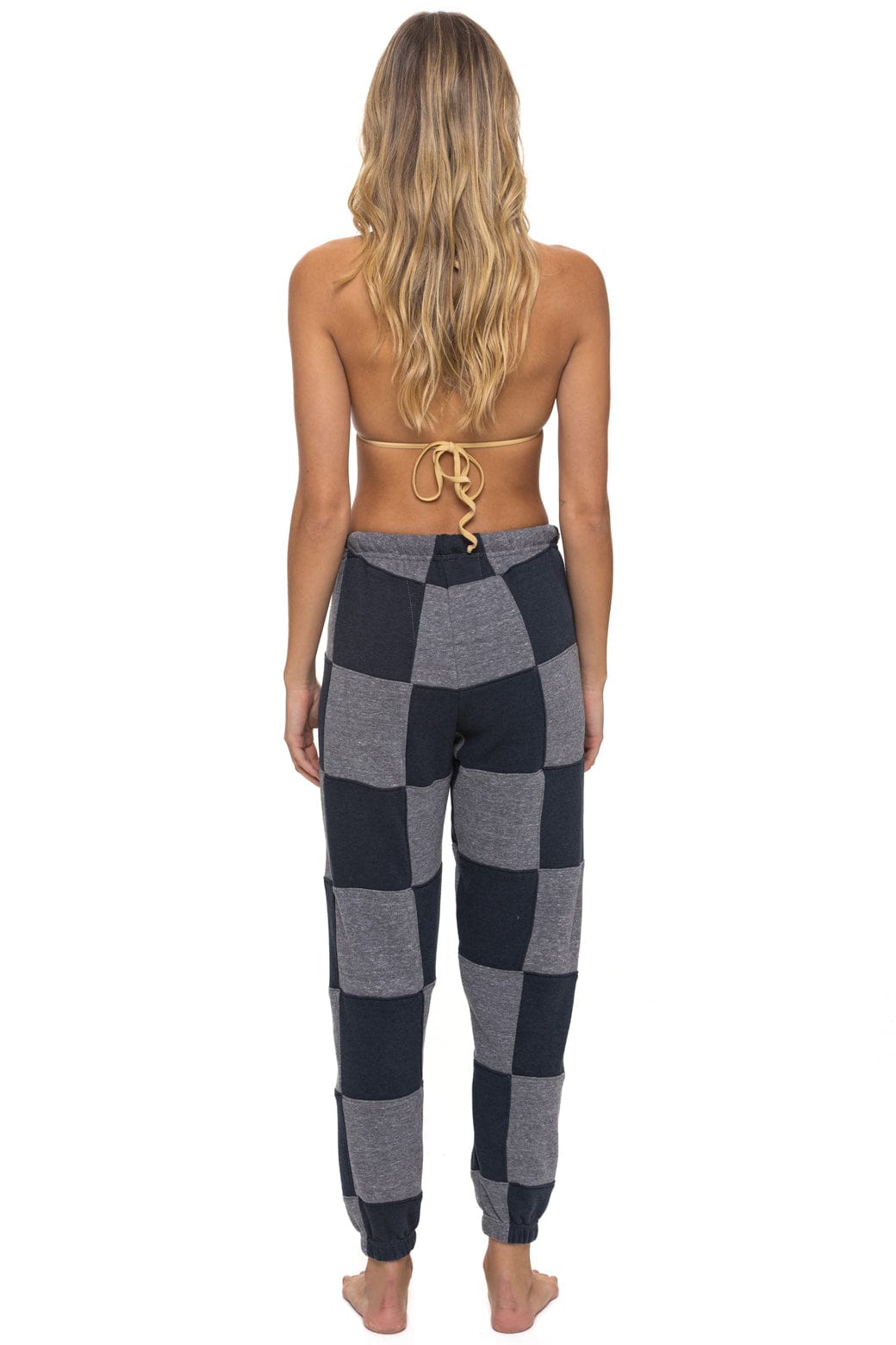 CHECK QUILTED SWEATPANTS - HEATHER // CHARCOAL - Image 6