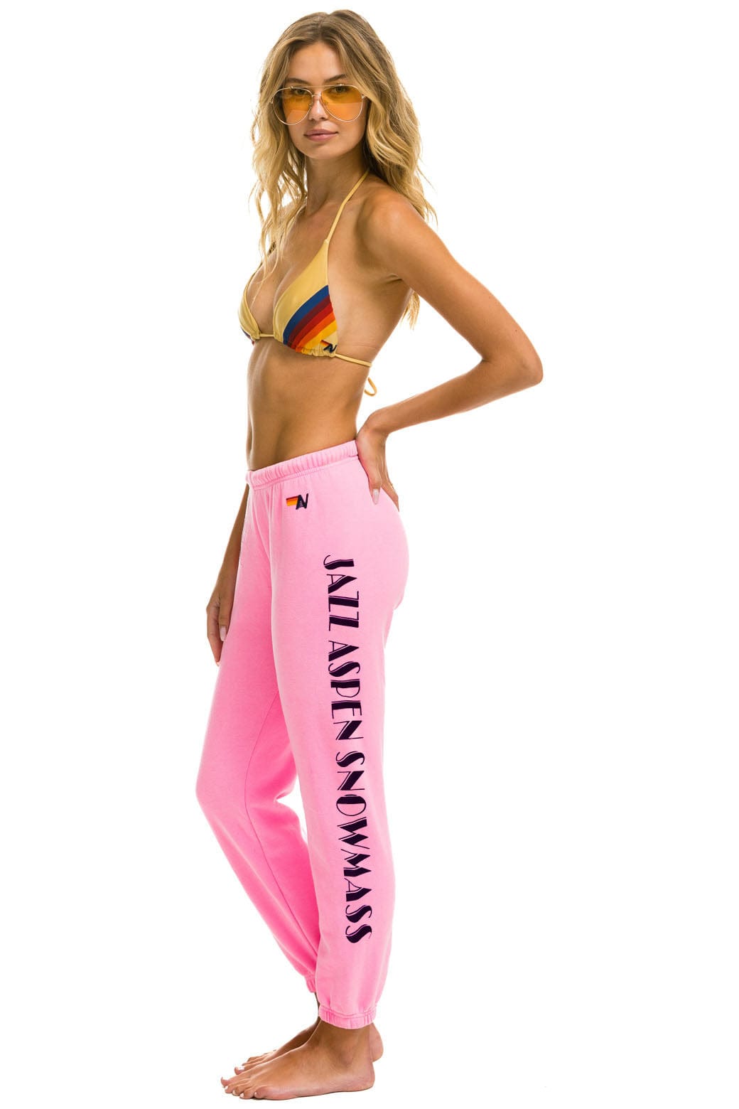 JAZZ ASPEN SNOWMASS 2025 UNISEX SWEATPANTS - NEON PINK - Image 2