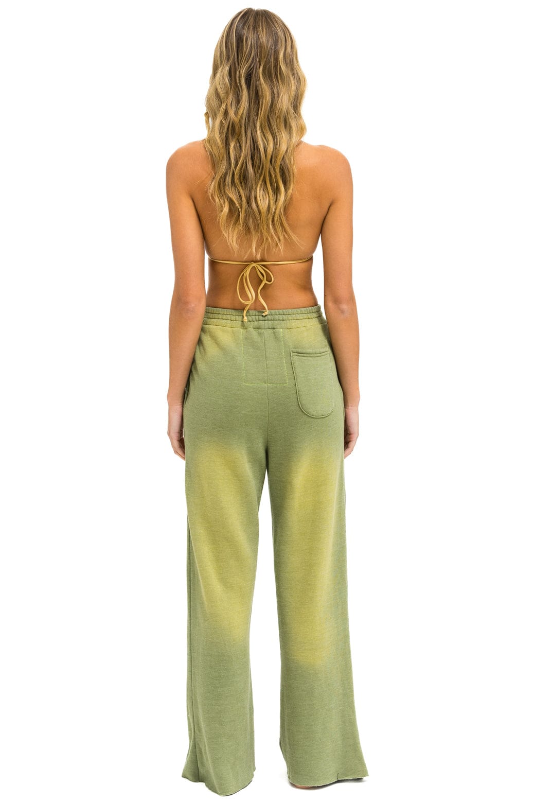 ESSENTIAL WIDE LEG POCKET SWEATPANTS - FADED ARMY - Image 4