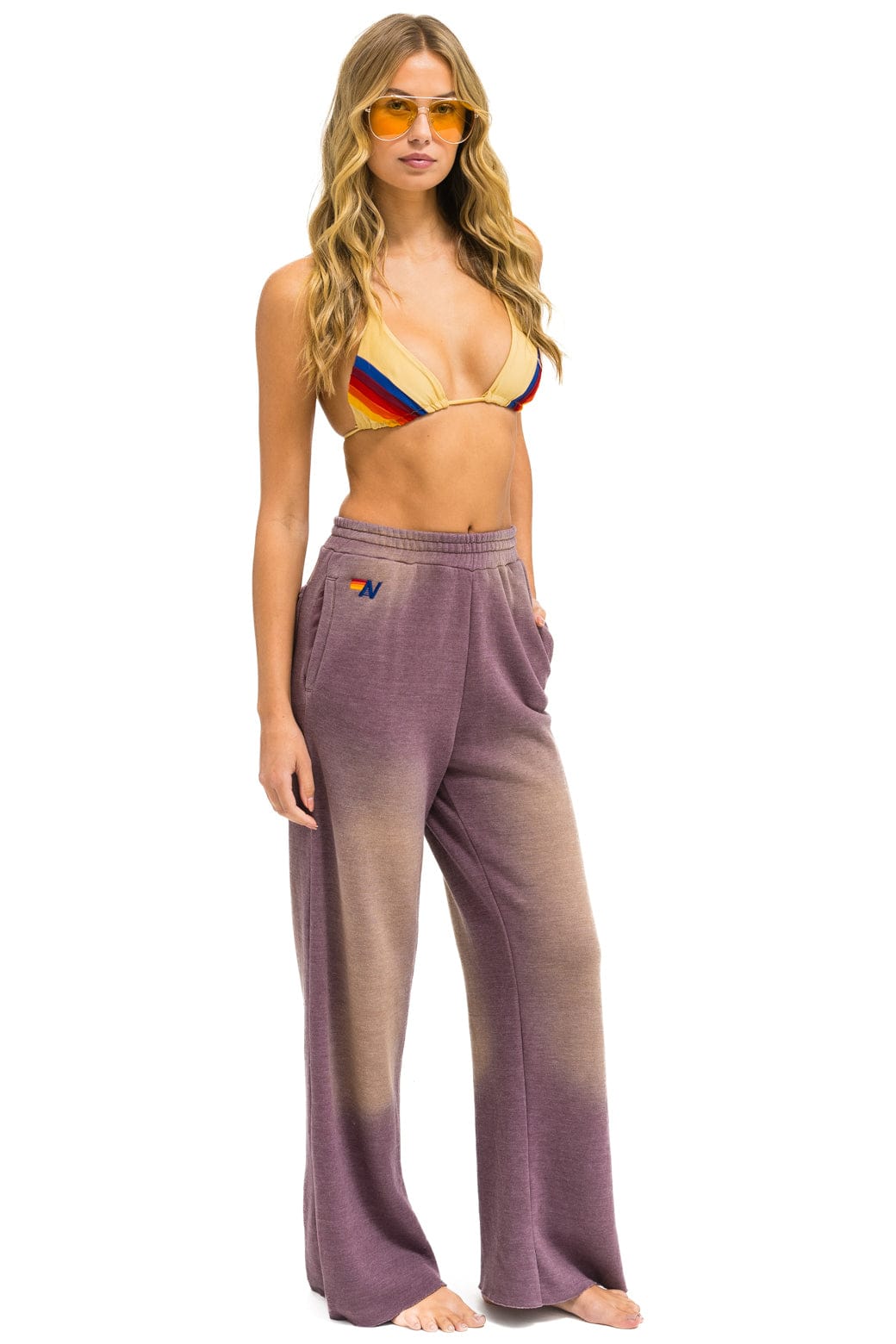 ESSENTIAL WIDE LEG POCKET SWEATPANTS - FADED MOCHA - Image 2