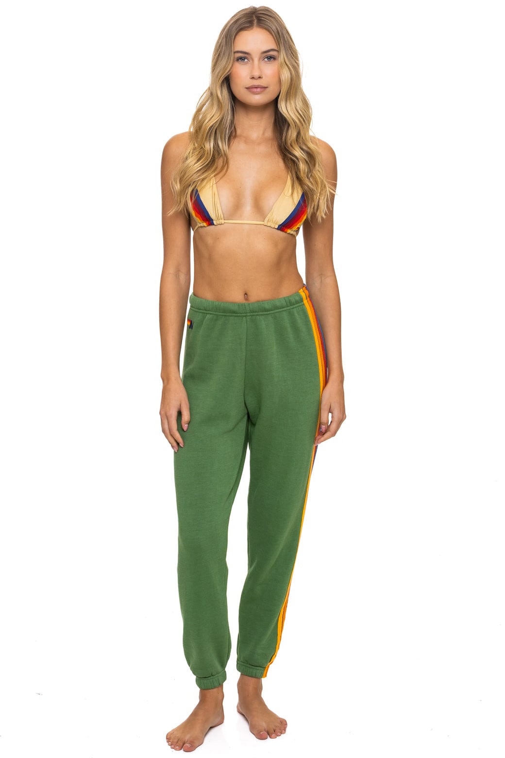 5 STRIPE SWEATPANTS - PALM - Image 2