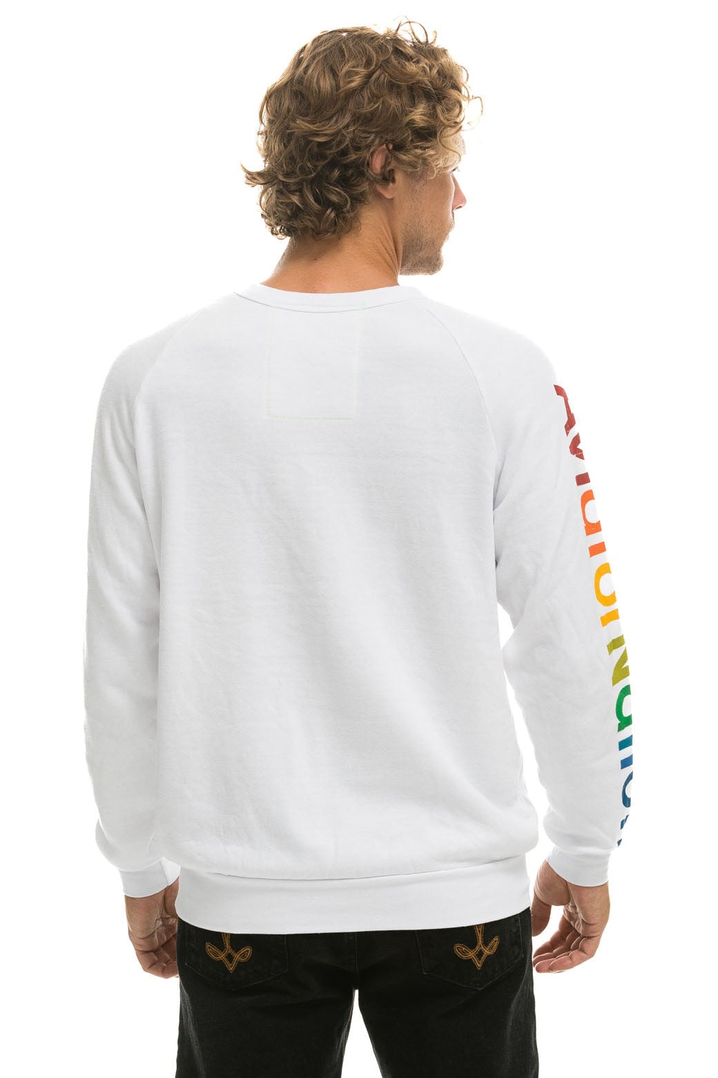 AVIATOR NATION HAMPTONS CREW SWEATSHIRT - WHITE - Image 3