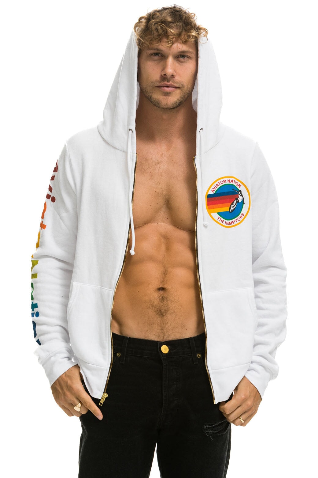 AVIATOR NATION HAMPTONS HOODIE - WHITE - Image 3