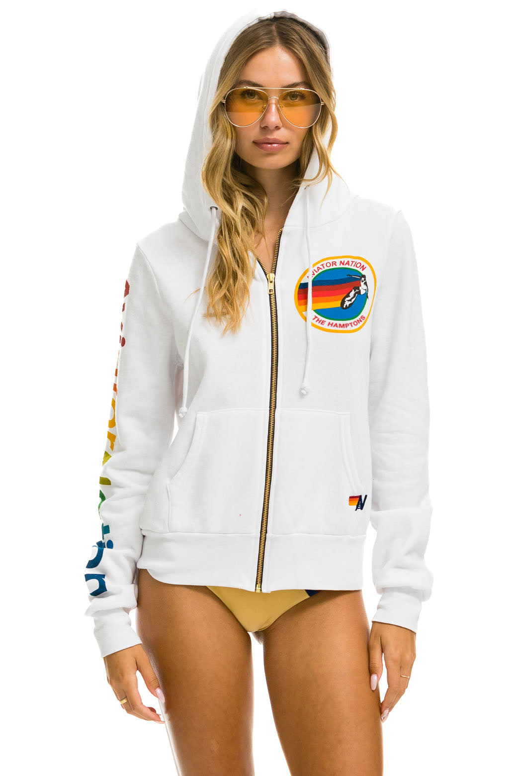 AVIATOR NATION HAMPTONS HOODIE - WHITE - Image 2