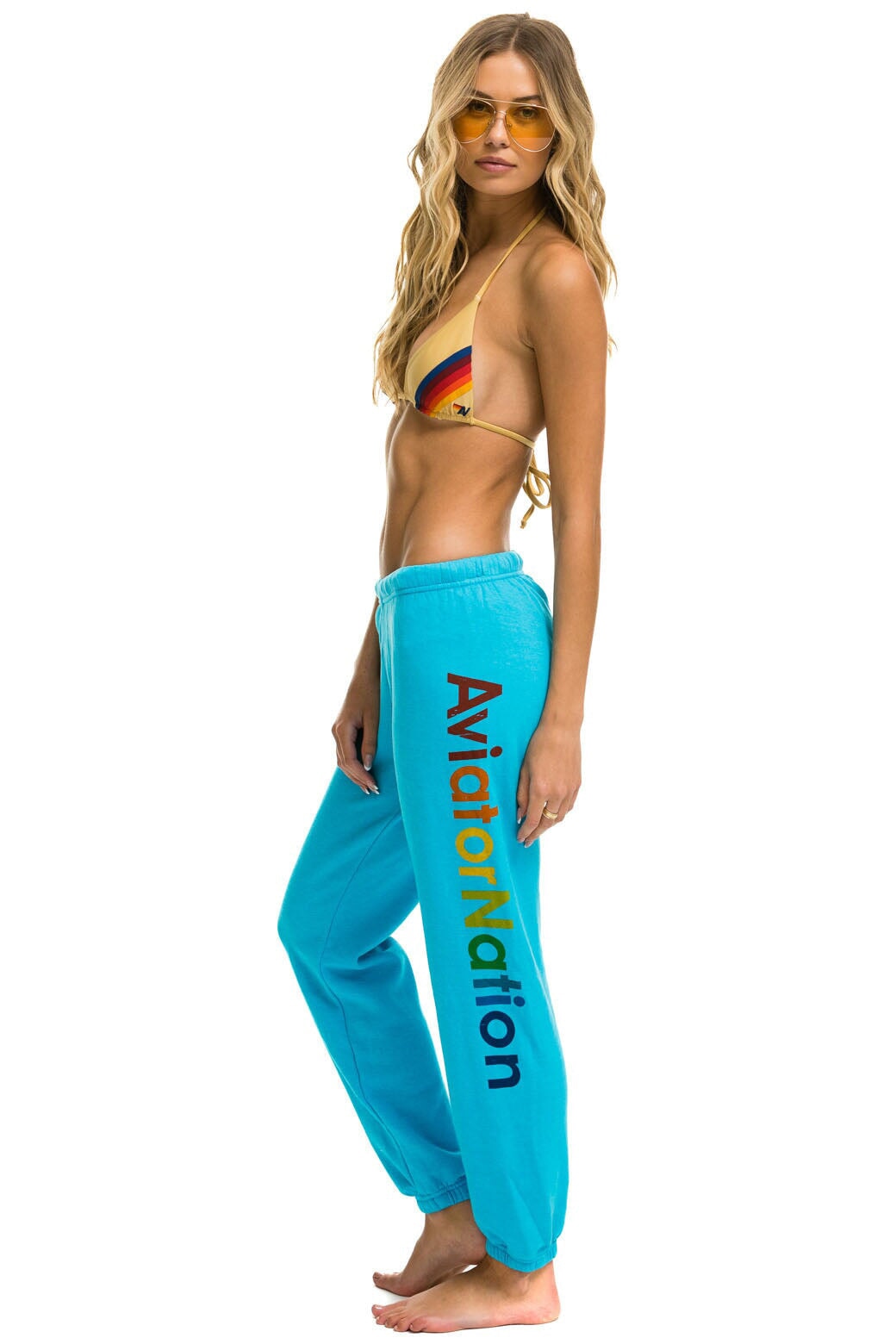 AVIATOR NATION HAMPTONS SWEATPANTS - NEON BLUE - Image 2