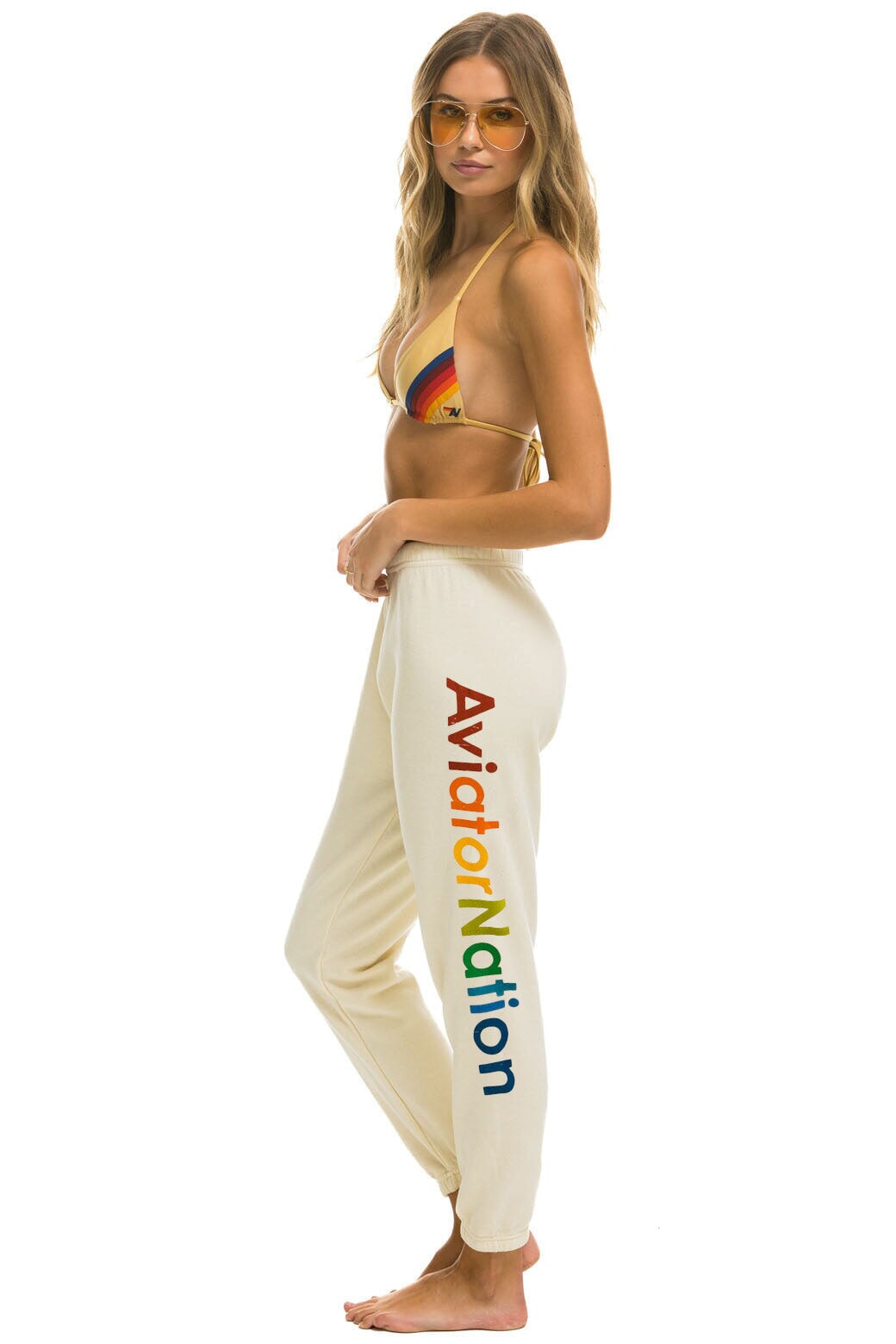 AVIATOR NATION HAMPTONS SWEATPANTS - VINTAGE WHITE - Image 2