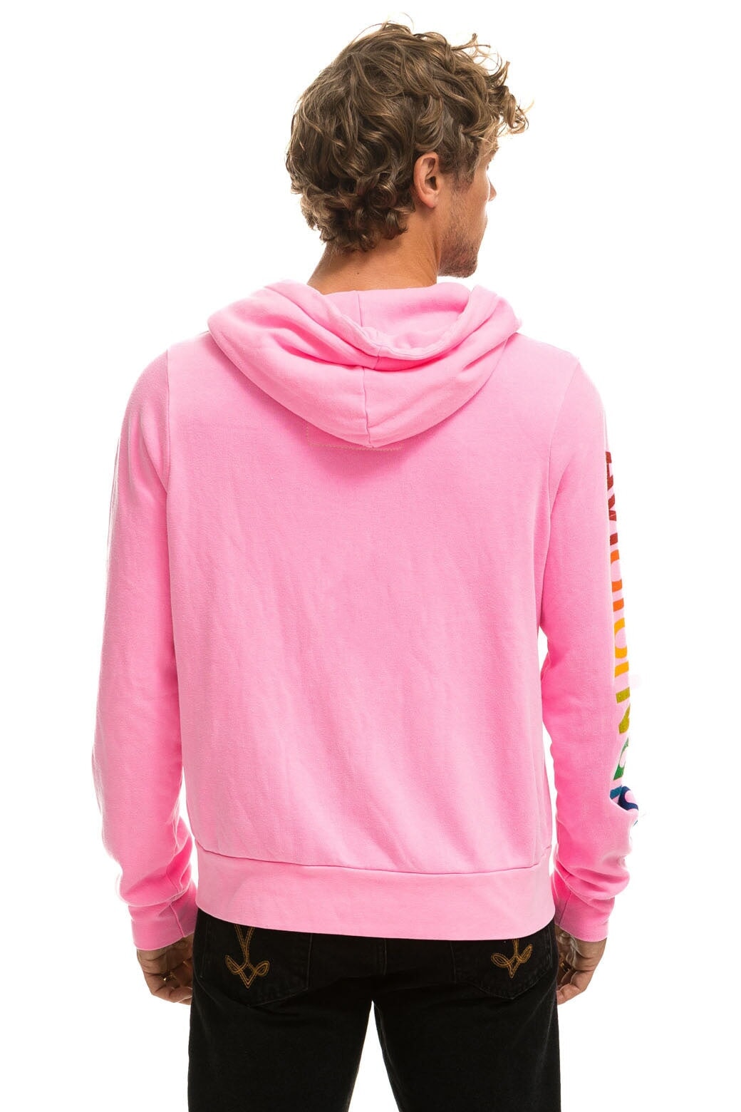 AVIATOR NATION HOODIE - NEON PINK - Image 4