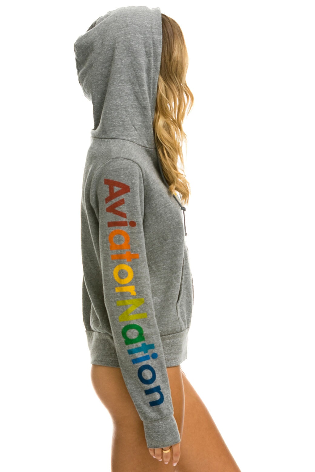 AVIATOR NATION MIAMI HOODIE - HEATHER GREY - Image 3