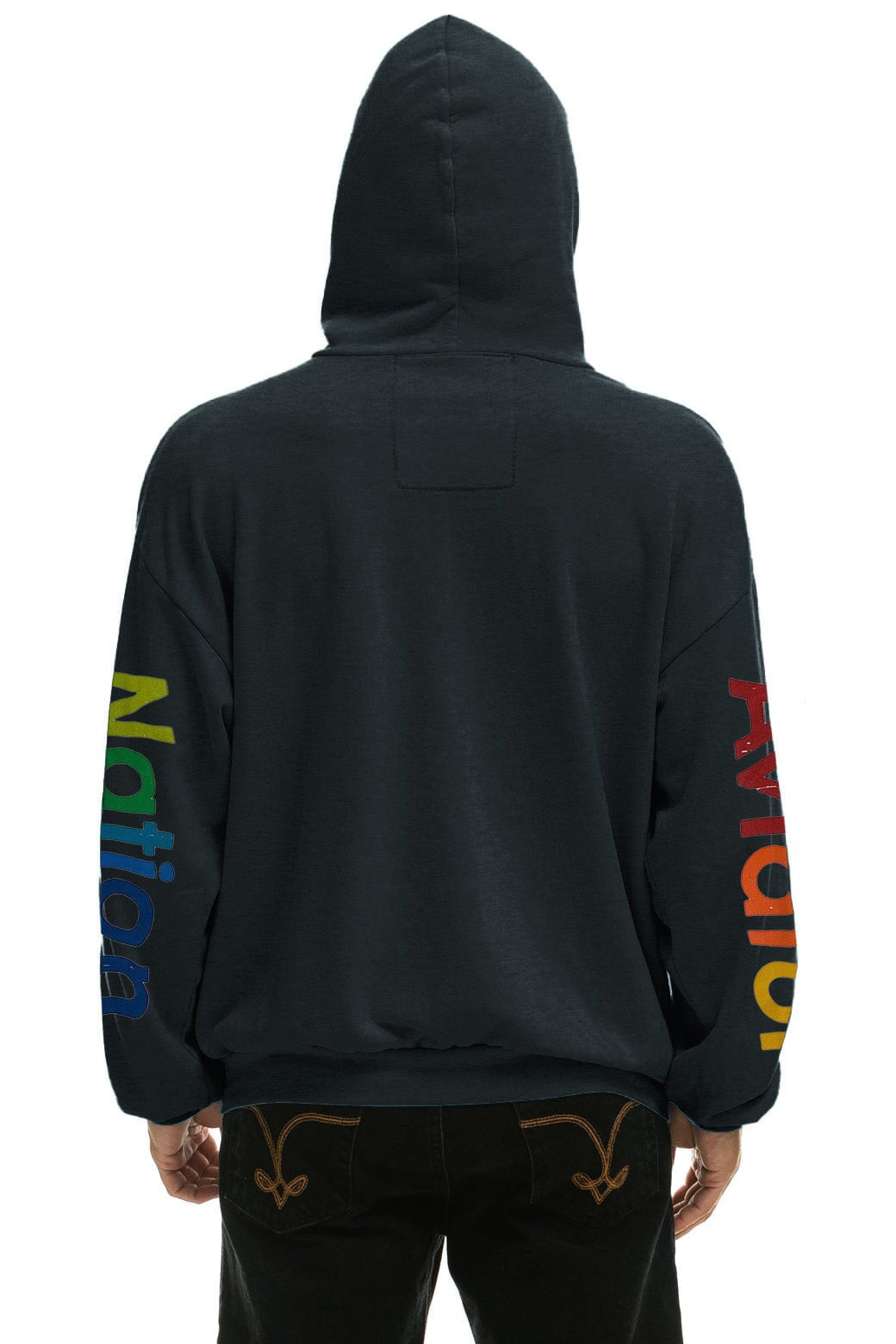 AVIATOR NATION MIAMI RELAXED PULLOVER HOODIE - CHARCOAL - Image 4