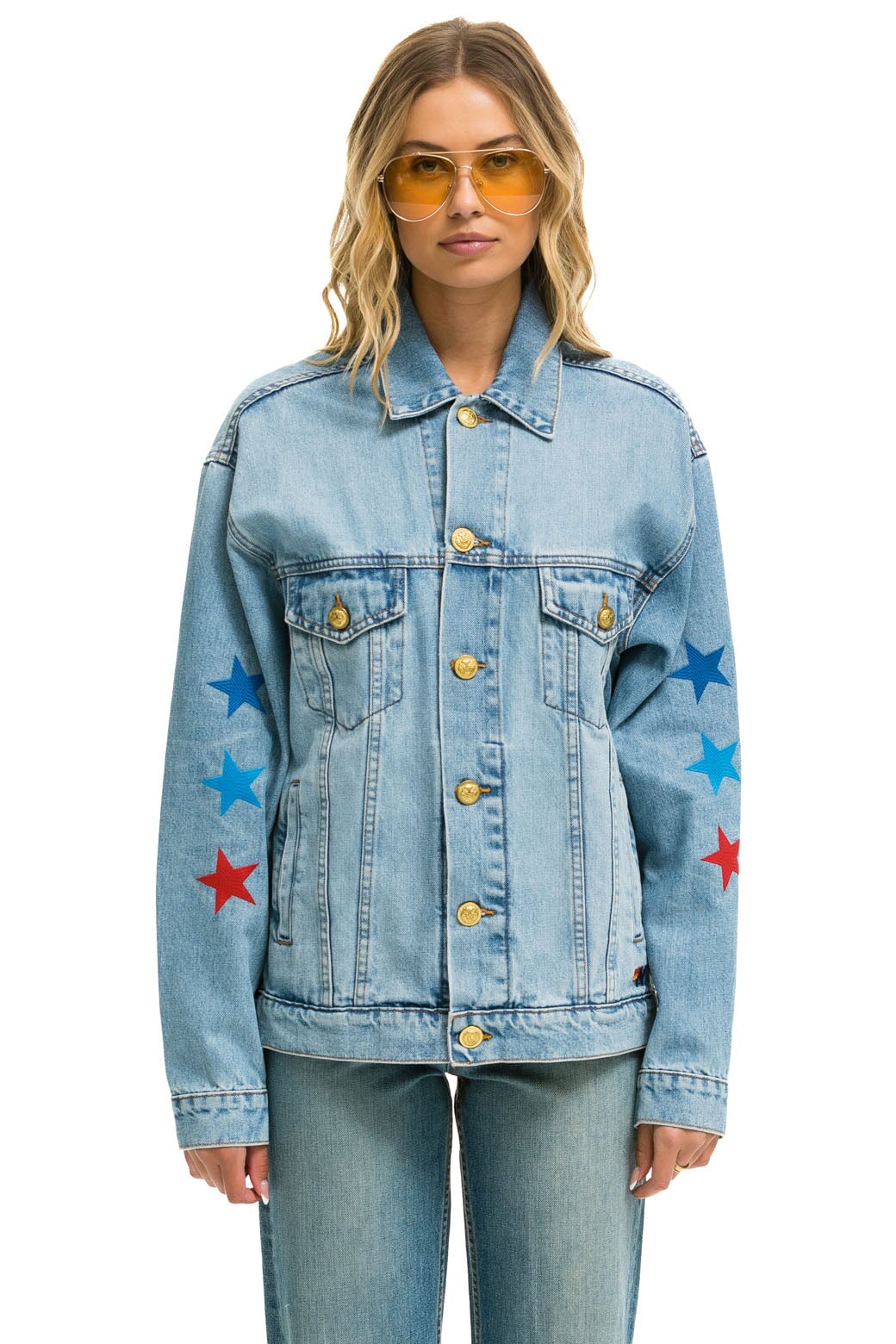 AVIATOR NATION OVERSIZED CONCERT DENIM JACKET - SUPER LIGHT - Image 16