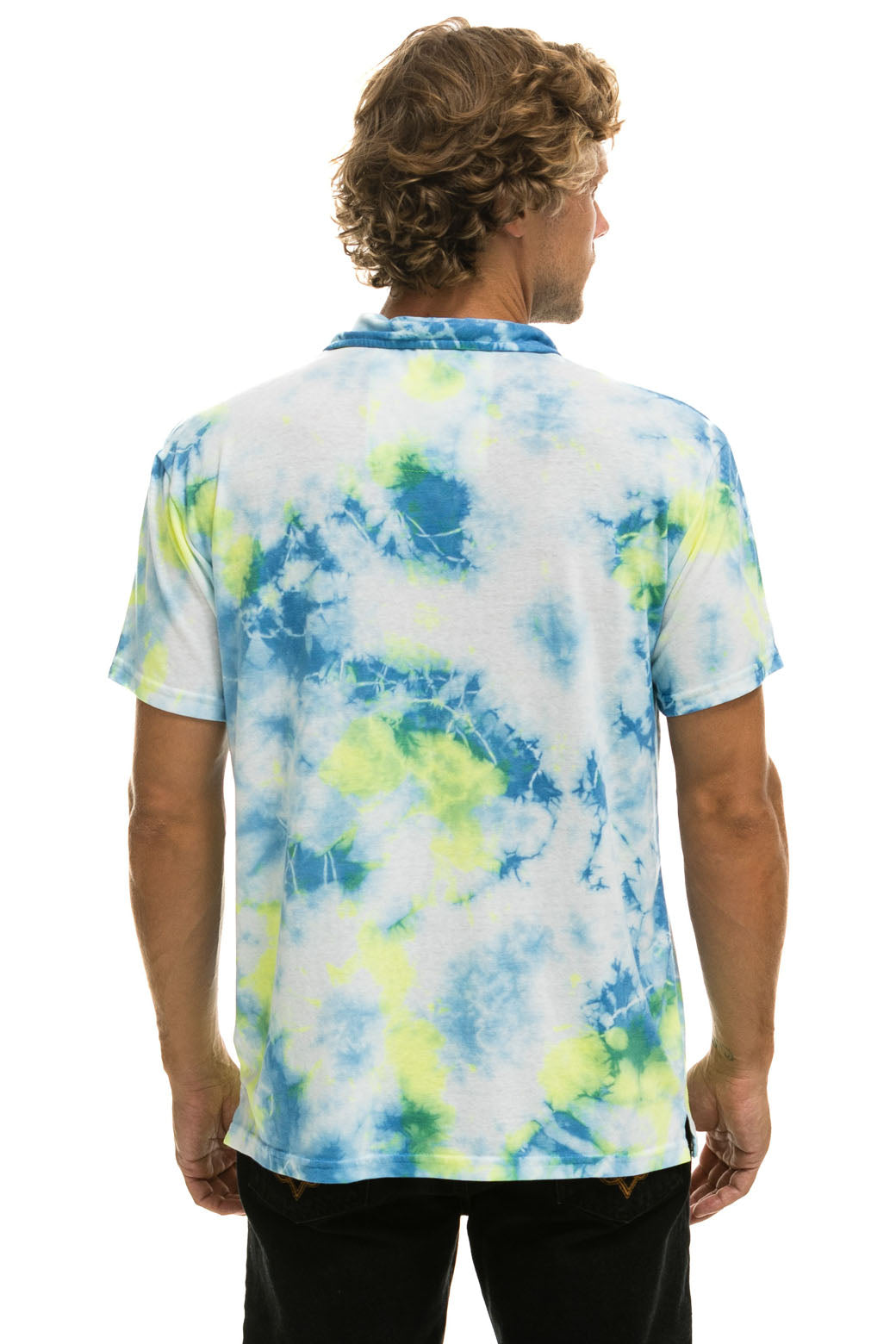 AVIATOR NATION POLO - TIE DYE YELLOW - Image 3