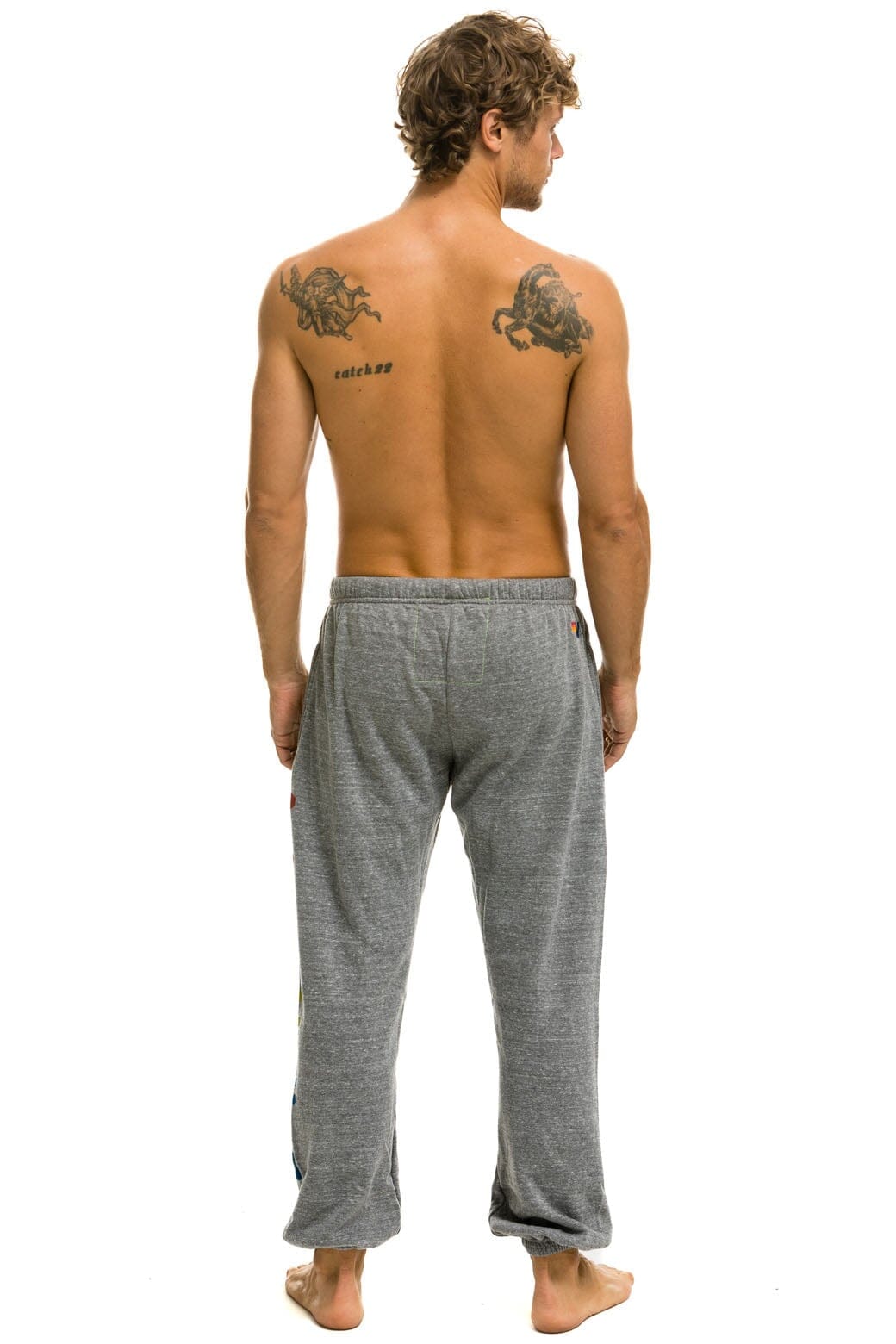 AVIATOR NATION SWEATPANTS - HEATHER GREY - Image 4