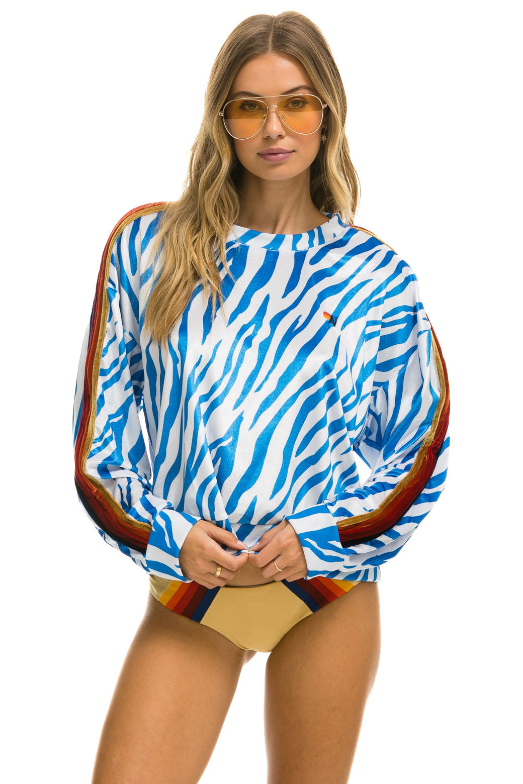 CLASSIC VELVET RELAXED SWEATSHIRT - BLUE TIGER - Image 7