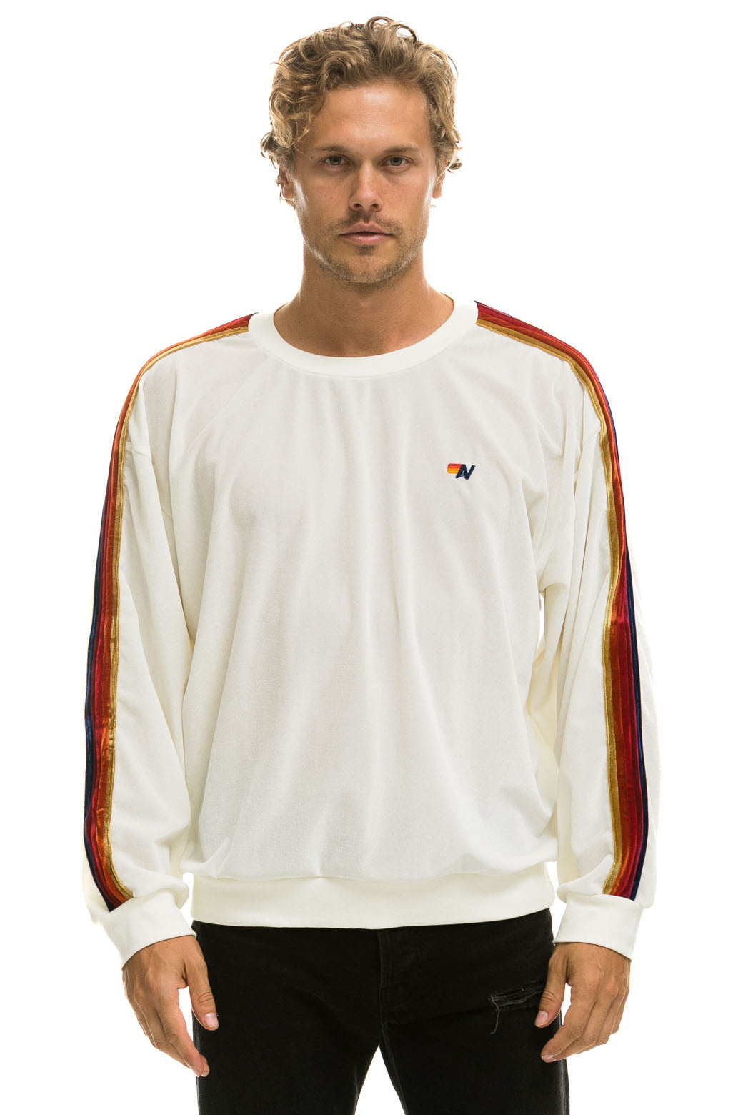 CLASSIC VELVET RELAXED SWEATSHIRT - WHITE - Image 2