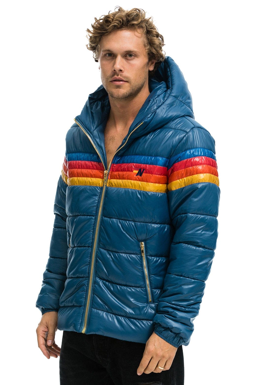 4 STRIPE LUXE TREKKER JACKET - GLOSSY DEEP BLUE - Image 2
