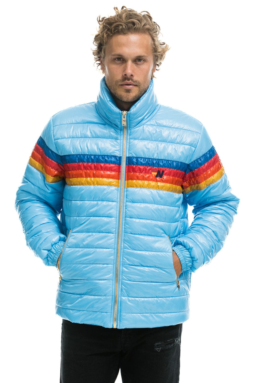 4 STRIPE TRAVELER JACKET - GLOSSY SKY - Image 5